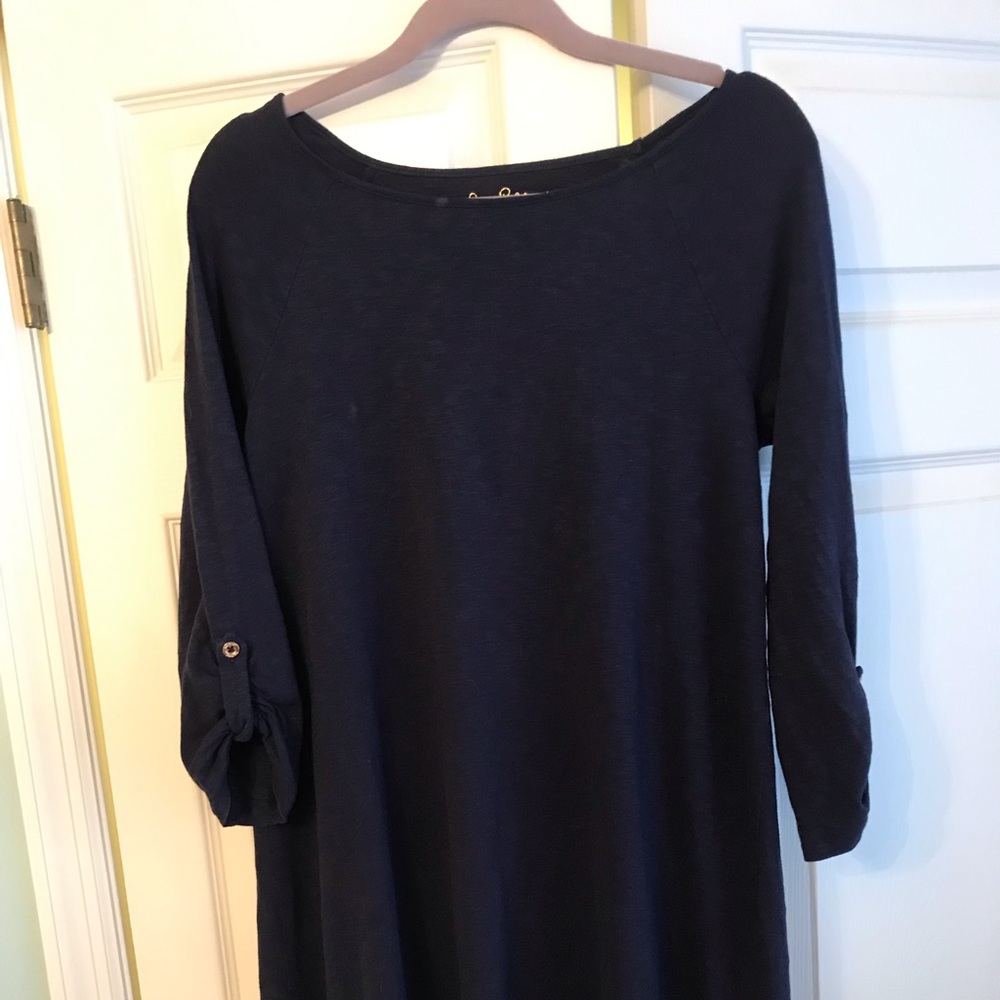 Lilly Pulitzer Navy T Shirt Dress. M